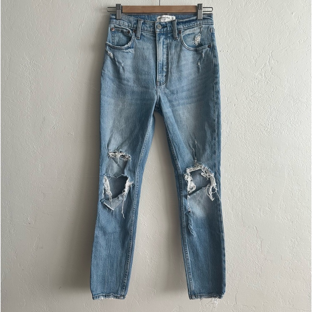 Abercrombie & Fitch High-Rise Skinny Jeans Size 25 Casual 90s Y2K Distressed